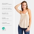thumbnail image 3 of Fishers Finery Women's 100% Silk Camisole Loose Fit Tank Top - IMPROVED FIT (Taupe, XS), 3 of 6