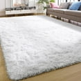 thumbnail image 7 of YJ.GWL Soft Fluffy Bedroom Rugs Shaggy Plush Area Rug for Living Room Home Decor Floor Carpet, 6'x9',White, 7 of 7
