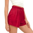 thumbnail image 3 of Girls Shorts Satin Elastic Waisted Casual Comfy Lounge Short with Bowknot Summer Sleepwear Size 5-14, 3 of 7
