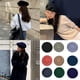 thumbnail image 2 of Sophisticated Unisex Hats Dramatic Hat Street Trend Temperament Trendy Hat for Spring Autumn Winter peacock blue, 2 of 4