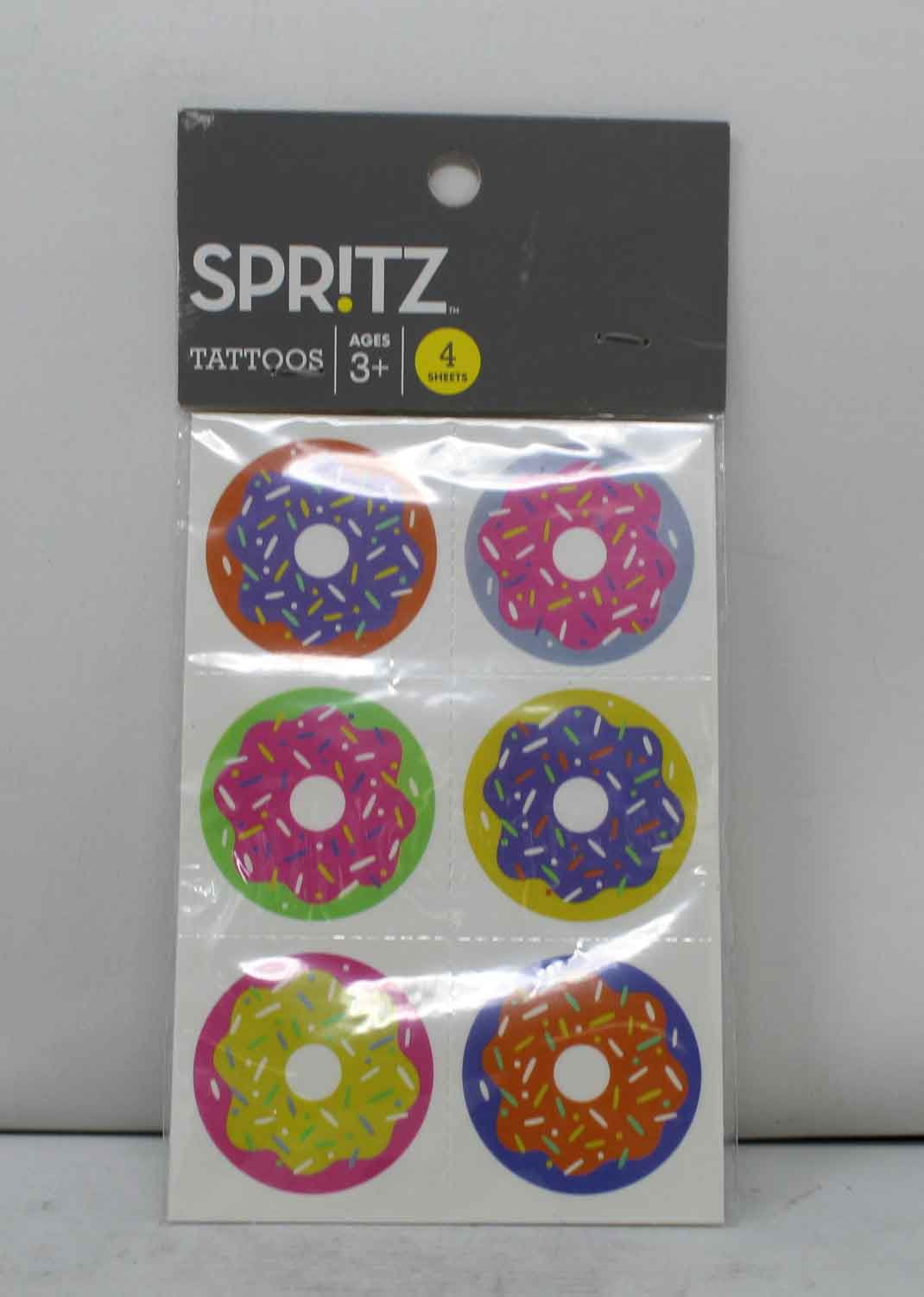 20 Sets of Spritz Donuts Tattoos 3-4 Sheets Great for Goodie Bags for sale online 