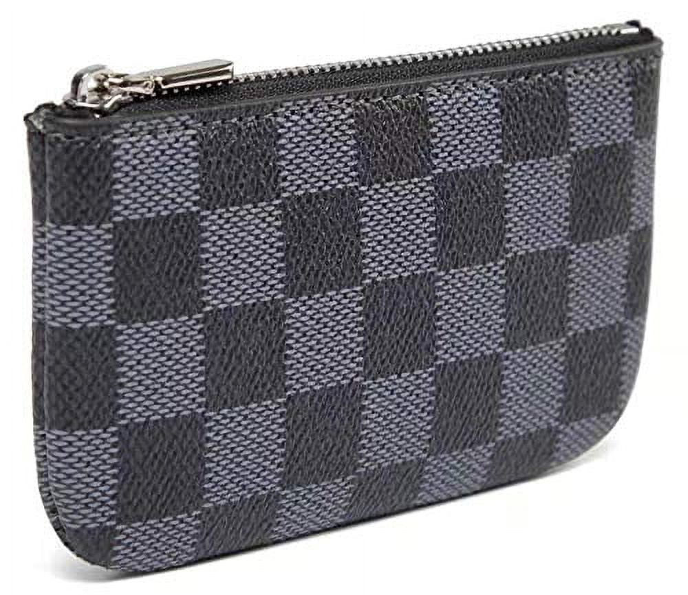  Daisy Rose Keychain Pouch & Coin Purse with Clasp, Luxury PU  Vegan Leather - Black Zigzag : Clothing, Shoes & Jewelry
