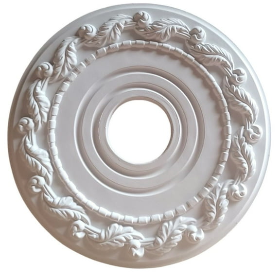 AFQH 16 inch round pattern pu lamp plate retro ceiling decoration lamp plate