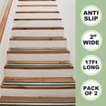 thumbnail image 2 of Cinta adhesiva antideslizante que brilla en la oscuridad para escaleras (2 pulgadas x 17 pies x 2 rollos) Xemadio WRMH-12-1, 2 of 7