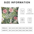 thumbnail image 5 of BANET  Tropical Stripe Decorative Pillow Covers, Blue Botanical Tropical Flower Pattern Watercolor Floral Hawaii Cushion Throw Pillow Covers Outdoor Sofa Couch Pillowcase 24x24in, 5 of 5