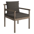 thumbnail image 2 of Eleni Outdoor Patio Teak Wood Rope Dining Chair in Weathered Gray Flint, 2 of 9