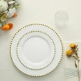 thumbnail image 5 of Decorline Beaded Collection White & Gold 7.5" Plstic Salad /Desert Plates, Elegant Design Tableware, Perfect for All Occasions : 120-Plates, 5 of 5