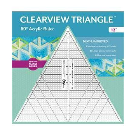 C&T Publishing Notions Ruler Clearview Triangle 60 Degree 12"