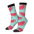 thumbnail image 1 of Lsque Watermelon Printed Men's Crew Socks, Soft Durable Breathable Moisture-Wicking with Odor Control Cotton socks, 1 of 6