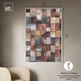 thumbnail image 5 of Brown Squares Brown Earthy Abstract Canvas Wall Art by Art Remedy, White Floater Frame, 36"x54", 5 of 7