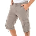 thumbnail image 2 of Notus Men's 100% Cotton Twill Cargo Shorts - Six Pockets, Comfortable & Durable Summer Wear Gray 38, 2 of 7