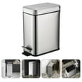 thumbnail image 3 of Miangastore Pedal Design Waste Container Stainless Steel Trash Can Home Trash Bucket 10L, 3 of 8