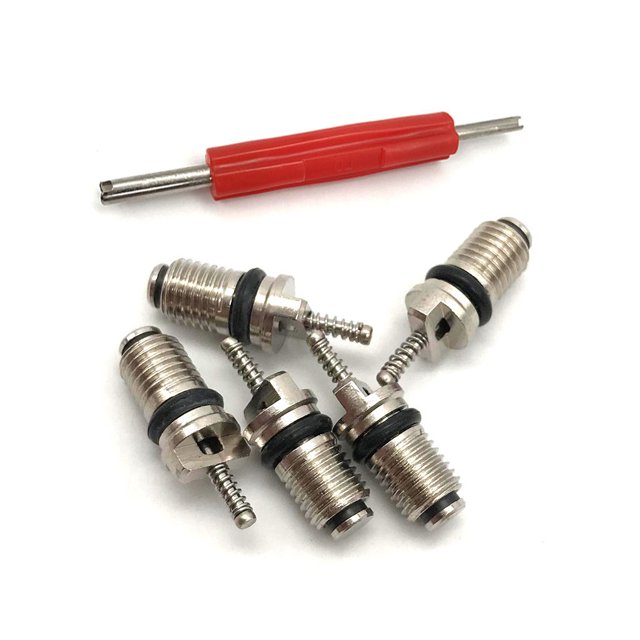 Speravity Universal Car R134a aire acondicionado aleación de aluminio válvula núcleo vehículo A/C válvulas reparación herramienta de extracción Automoción decorativa y accesorios 5 piezas Speravity VI017493-02