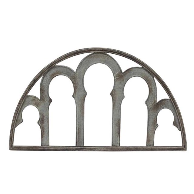 Benzara BM188143 Décoration Murale en Métal avec un Design Gothique - Gris