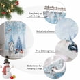 thumbnail image 4 of Blue Christmas Shower Curtain, 48" x 72", Dwarf Present Tree Bird Snowflake Winter Waterproof Bathroom Curtain Washable Shower Curtain Set with 12 Hooks, 4 of 6