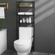 thumbnail image 1 of Estantería para Colocar Sobre El Inodoro | Organizador de Baño de Pie | Estantería de Plástico de 150 Cm de Alto | Blanco/Negro | 150 X 45 X 25 Cm | Diseño Que Ahorra Espacio, 1 of 6