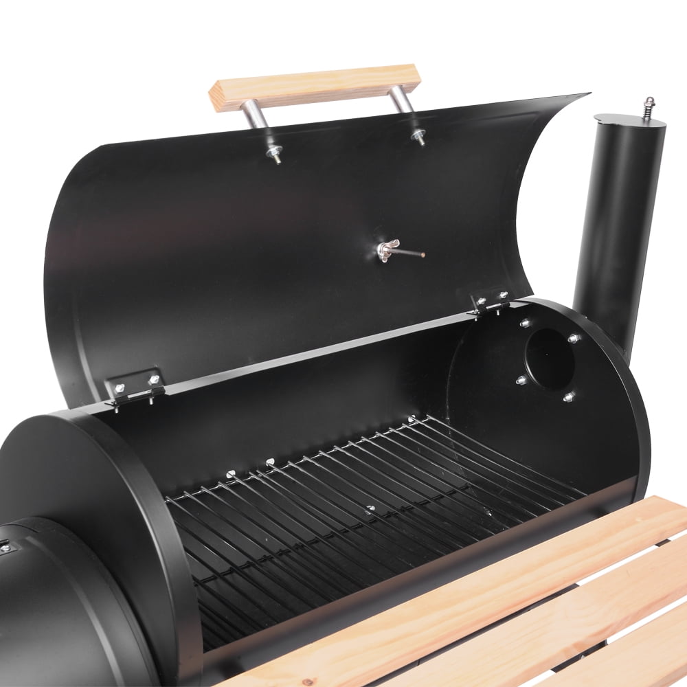Enyopro 25.10" Charcoal Barrel Grill with Offset Smoker
