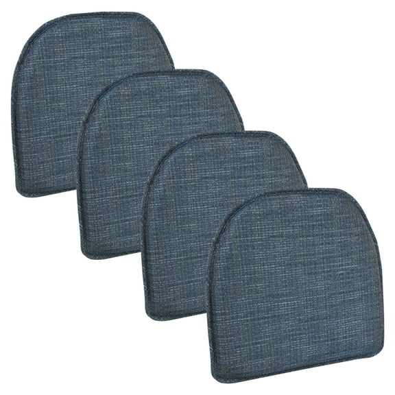 Gripper Non-slip 15" x 16" Kahuna Blue Chair Cushions, Set of 4