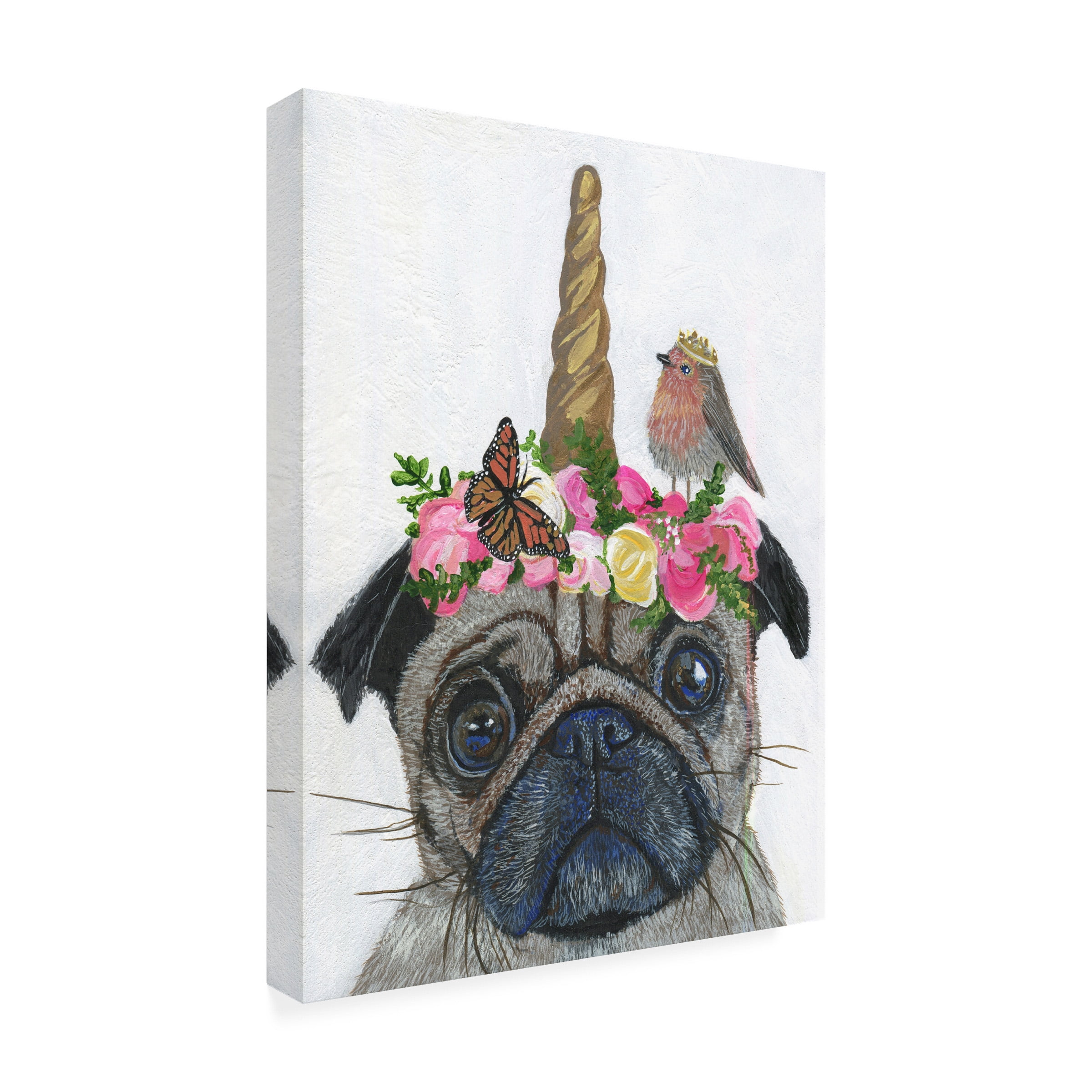 Melissa Symons 'Unicorn Pug' Canvas Art