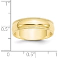 thumbnail image 4 of 10K Yellow Gold 10Ky 6mm Ltw Milgrain Half Round Band Size 8 Made In United States 1ml060-8, 4 of 5