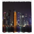 thumbnail image 3 of Ambesonne Urban Shower Curtain, Qatar Middle East Town, 69"Wx75"L, Charcoal Grey Orange, 3 of 3