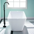 thumbnail image 6 of ANGELES HOME 66" Acrylic Freestanding Bathtub, Soaking White Bathtub with White Drain and Integrated Slotted Overflow Included, 78 Gallons, Glossy White, 6 of 11