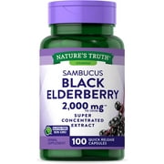 Black Elderberry Capsules 2000mg | 100 Count | Super Concentrated Sambucus Extract | Non-GMO, Gluten Free | By Nature's Truth