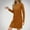 Orange Dresses for Women, variant on SMihono Fashion Spring Long Sleeve Shirt Dress for Women Casual Loose Fit Plain Pullover Dress Loungewear Crewneck Side Slit Mini Dress Beige 10