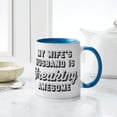 thumbnail image 4 of CafePress - Awesome Wife's Husband - 11 oz Ceramic Mug - Novelty Coffee Tea Cup, 4 of 4