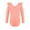 Orange Pink, variant on Girls Long Sleeve Ballet Leotards Ruffle Shoulder Crisscross Straps Back Dance Tops White 5-6