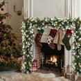 thumbnail image 2 of Pre Lit Snow Flocked Christmas Garland 5.9 ft, Warm White LED Artificial Pine Garland for Indoor Outdoor Decor, Frosted Winter Garland for Mantel, Staircase, Fireplace, Door, and Porch, 2 of 5