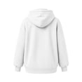 thumbnail image 4 of FRSASU Men's Zip Up Plain Hooded Sweatshirts Casual Long Sleeve Fleece Hoodie with Kangaroo Pockets White, 4 of 6