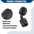 thumbnail image 6 of Unique Bargains 2pcs AN4 Female Fuel Line Adapter Fitting Top 45 Degree Fuel Line Connector for Car Aluminum Alloy Black, 6 of 7