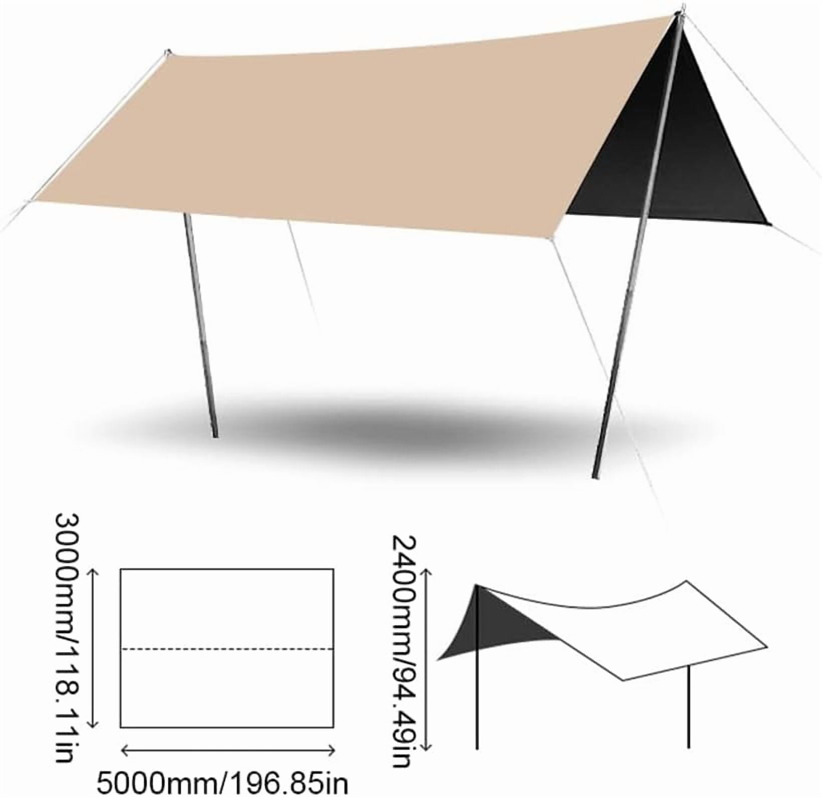 Waterproof Garden Canopy Awning Tent Tarp Sun Shade Cover UV Protective Oxford Cloth Beige
