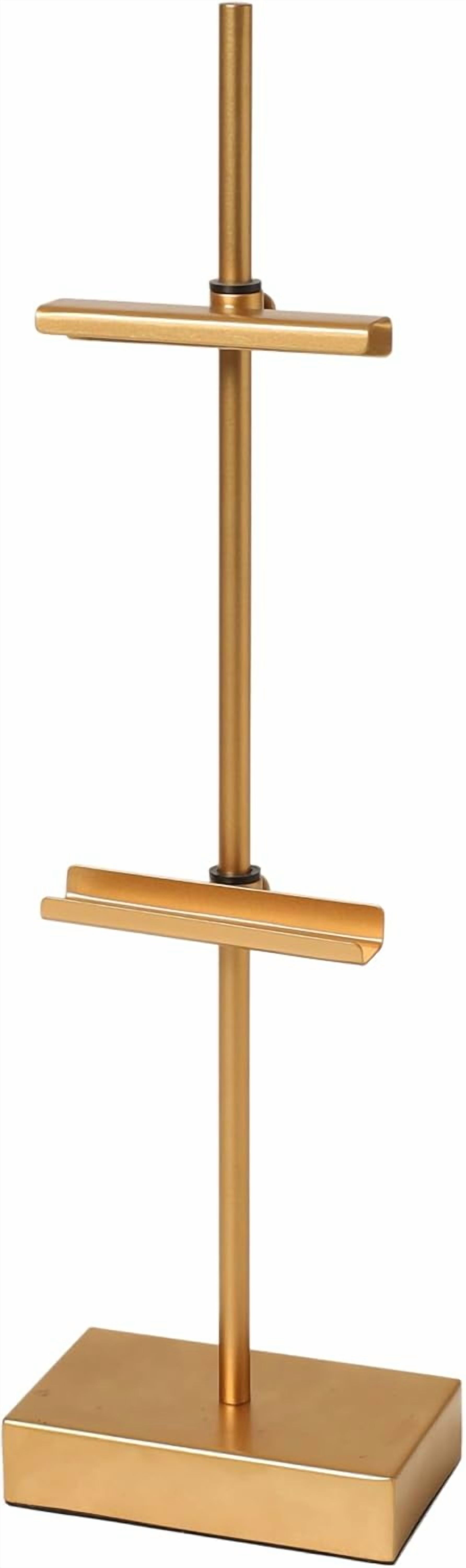 Gold Steel Adjustable Tabletop Easel - Decorative Stand for Pictures, Frames, Books, Cards, Plates - 1 Pack