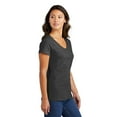 thumbnail image 3 of Land Of The Free Home of the Brave Ladies' Short Sleeve Soft Feel V-Neck Veterans Day T-shirt, 3 of 3