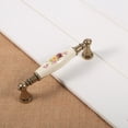 thumbnail image 3 of ZPSHYD Door Handle, Vintage Rural Flower Pattern Ceramic Bronze DIY Door Handles for Dresser Drawers Wardrobes Handle(#1), 3 of 5