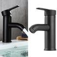 thumbnail image 4 of grifo del filtro de agua del fregadero, grifo del lavabo del lavabo del ba?o del acero inoxidable lavabo del grifo mezclador de agua fría caliente negro(02) Unbranded 3112200107112, 4 of 7