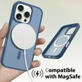 thumbnail image 3 of TECH CIRCLE for iPhone 11 Pro Strong Magnetic Hybrid Case [Compatible with Magsafe] Slim Military Grade Drop Protection Shockproof Protective Cover with Translucent Matte Hard Back Cover,Blue, 3 of 5