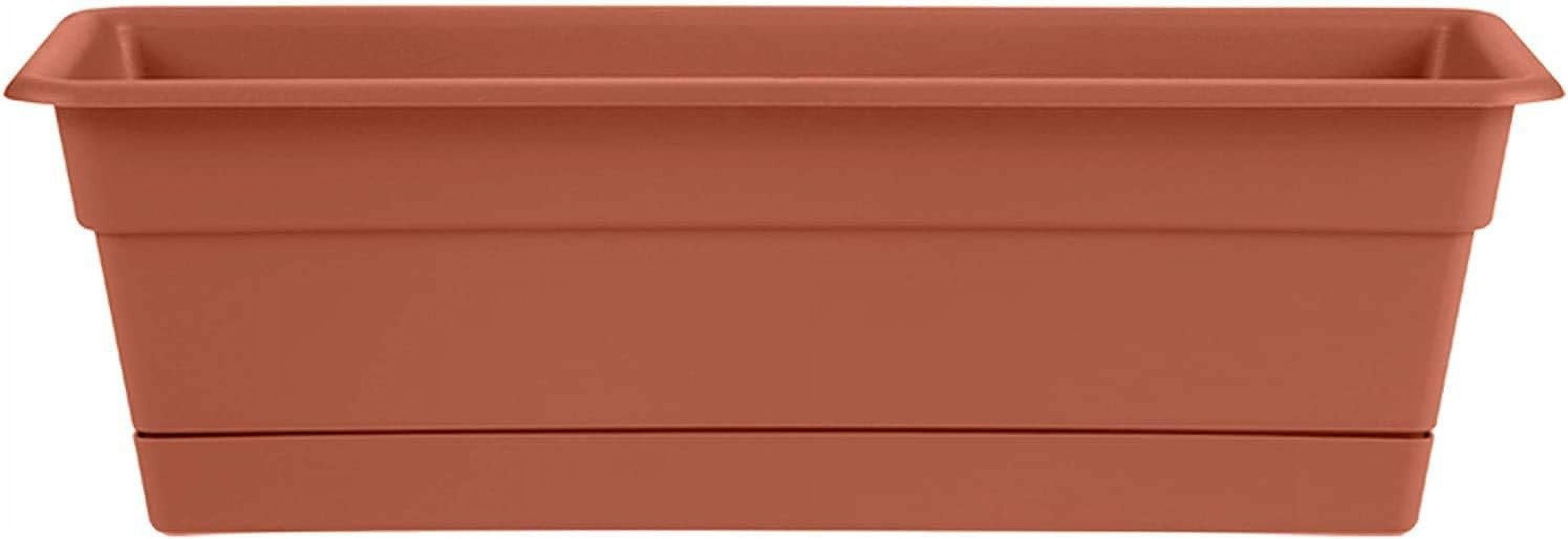 Bloem, Terra DCBT24-46 Dura Cotta Plant Window Box, 24-Inch Pack of 2 — Home & Garage Storage, Stackable Design