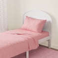 thumbnail image 2 of Mainstays Kids 100% Cotton Percale Bed Sheet Set, Twin, Pink Grid, 3 Pieces, 2 of 7