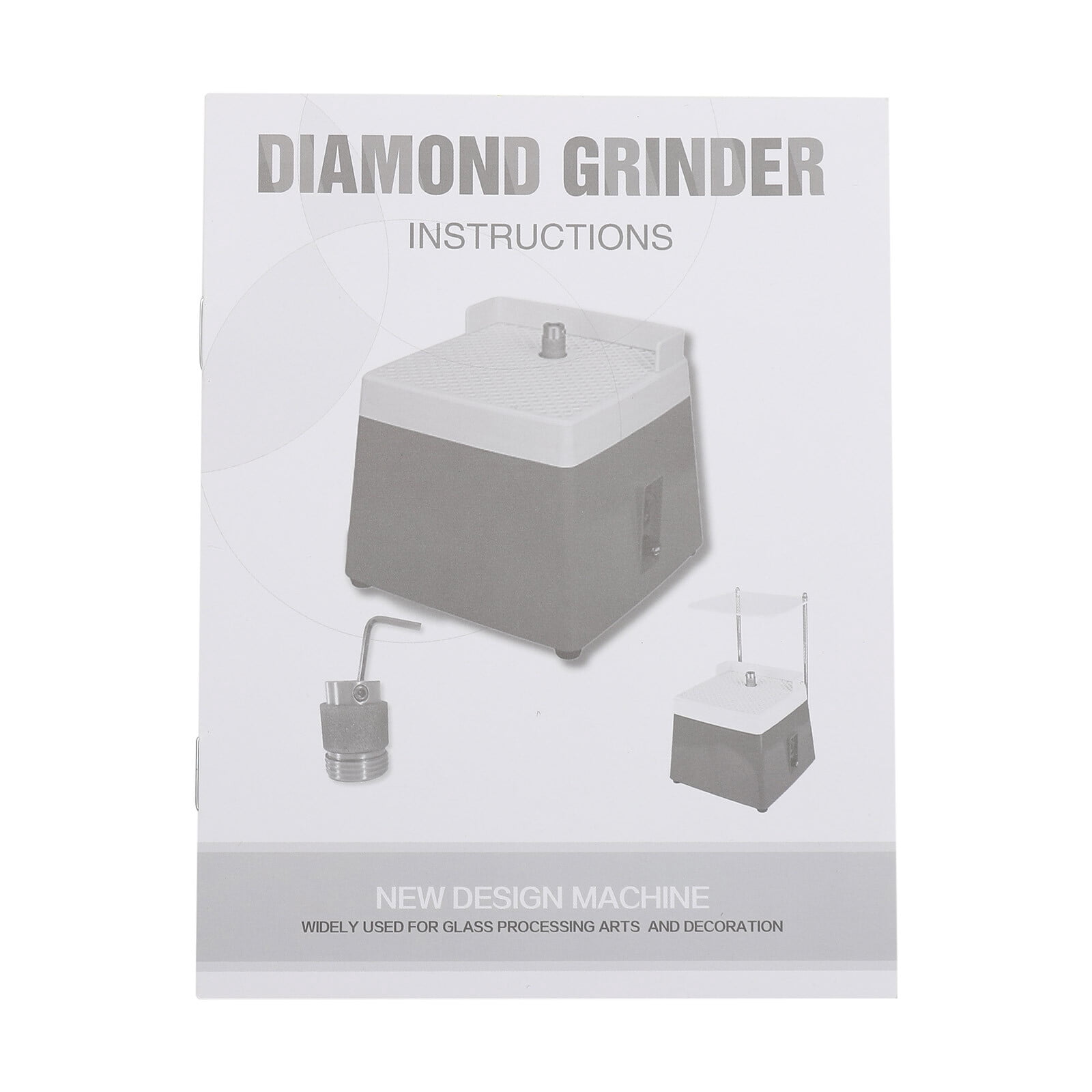 Portable Stained Glass Grinder Diamond Glass Art Grinding Tool Machine 110V Red for Homes, Workshops