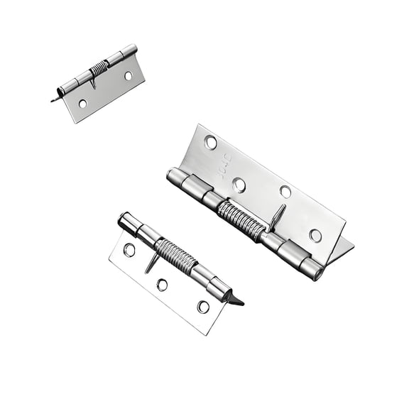 COMIART Stainless Steel Spring Hinge Door Closer – Thickened Automatic Return Spring Hinges, 3 Size Options