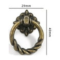 thumbnail image 5 of Fule Antique Drawer Pulls Bronze Ring Dresser Knobs Drawer Handles Vintage Cabinet Knob 1.57 Inch for Nightstand Cupboard Drawer Cabinet Pull with Screws Hardware Kitchen Cupboard Pull(6 Pack), 5 of 7