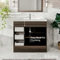 thumbnail image 6 of Eviva Lugano 36" Gray Oak Modern Bathroom Vanity with White Integrated Acrylic Sink, 6 of 7