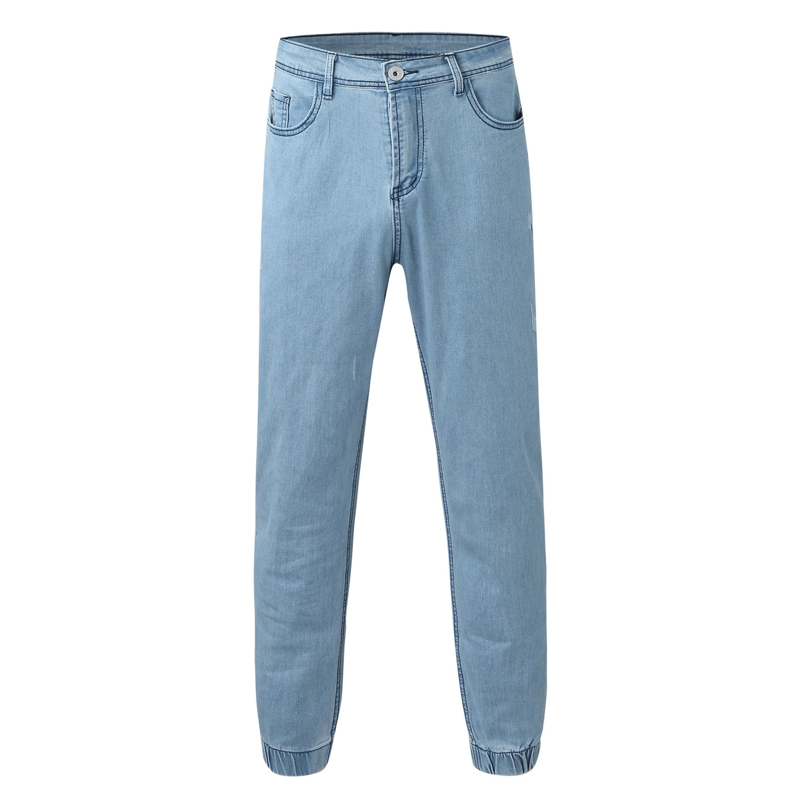 Vant til Hovedløse Tryk ned adviicd Men Pants Slim Fit Men Jeans Men's Stretchable Basic Style of Color  Skinny Jean Twill Pants Light Blue XX-Large - Walmart.com