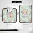 thumbnail image 3 of GZHJMY Elegant Flower Vintage Bathroom Rugs Set 2 Piece Non Slip Absorbent 15.7" x 23.6" Shower Bath Rug Mat and 20" x 20" U-Shaped Contour Toilet Rug Carpet Runner, 3 of 6