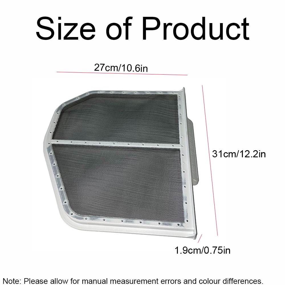 TOP-MAX W10120998 Lint Screen Filter Compatible with Whirlpool Kenmore, Replace PS1491676, AP3967919, W10049360, W10596627, W10049370, 8066170, 1206293 3390721, 8066170, 8572268