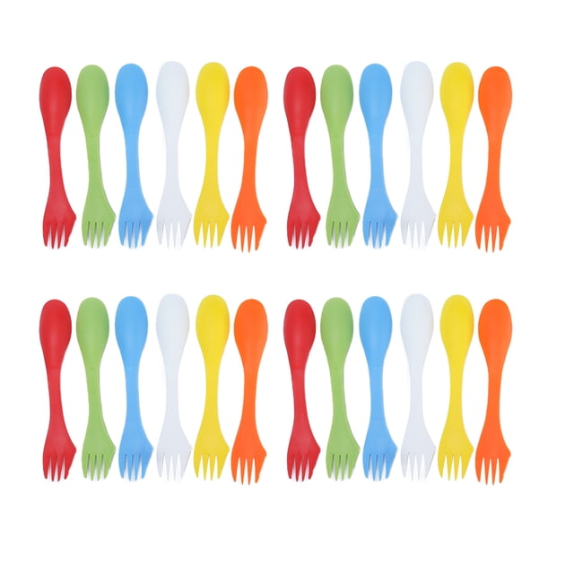 3 En 1 Reutilizable Tenedor Cuchillo Cuchara Conjunto, 3 En 1 Cuchara Tenedor Cuchillo Combo Seguro Portátil Para Actividades Al Aire Libre