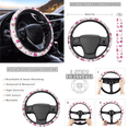 thumbnail image 4 of HUIACONG Ladybug Floral Pattern Car Interior Accessory Kit, with Car Seat Belt Cover Car Cup Holder Coasters Car Seat Belt Protector Car Cup Coasters, 4 of 8